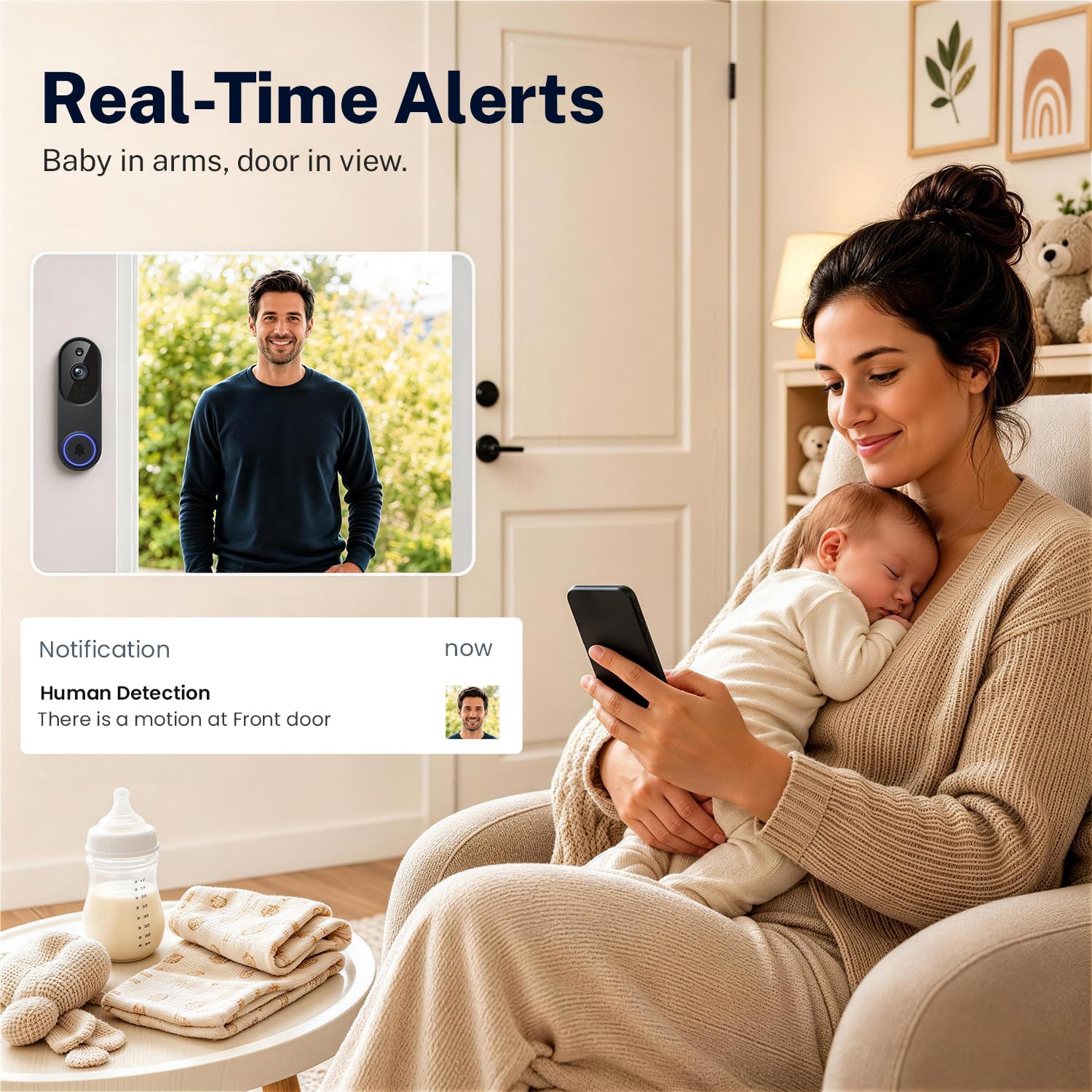 Safemogulix pantalla de app con notificación en tiempo real y control