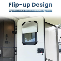 Safoner cortina instalada en camper demostrando privacidad y fácil uso