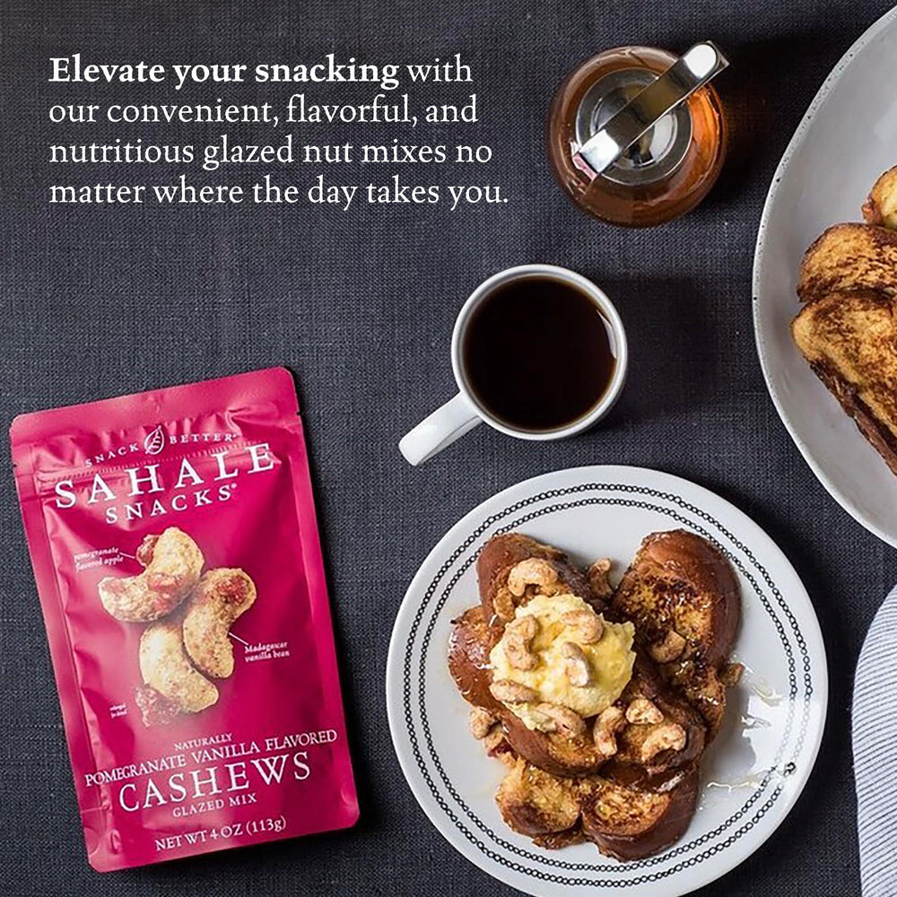 Sahale Snacks mixed nuts spread on wooden board highlighting gourmet look and sharing
