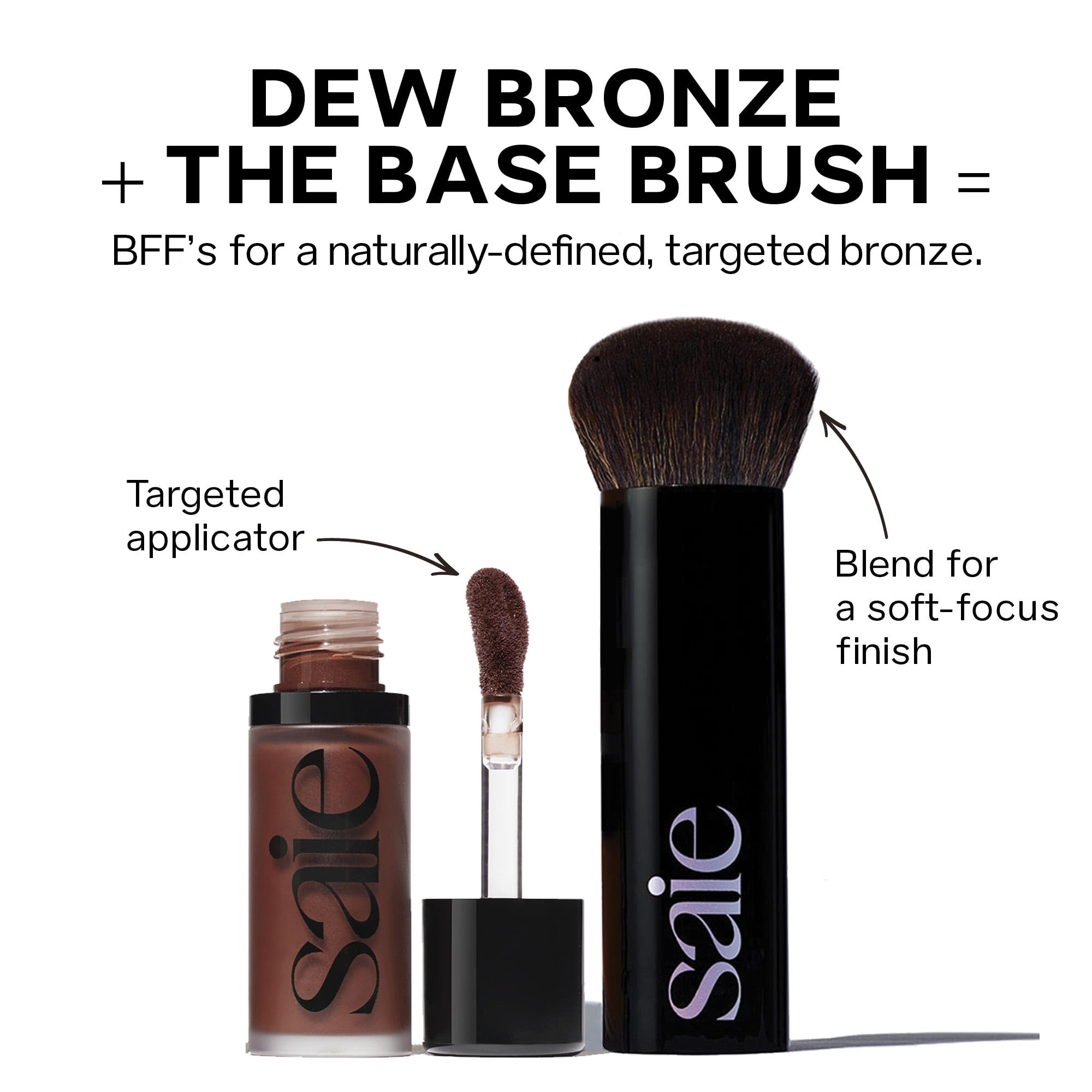 Saie Dew Bronze primer plano de la tapa y base mostrando diseño