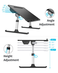 SAIJI folded flat lap desk stored easily for space saving