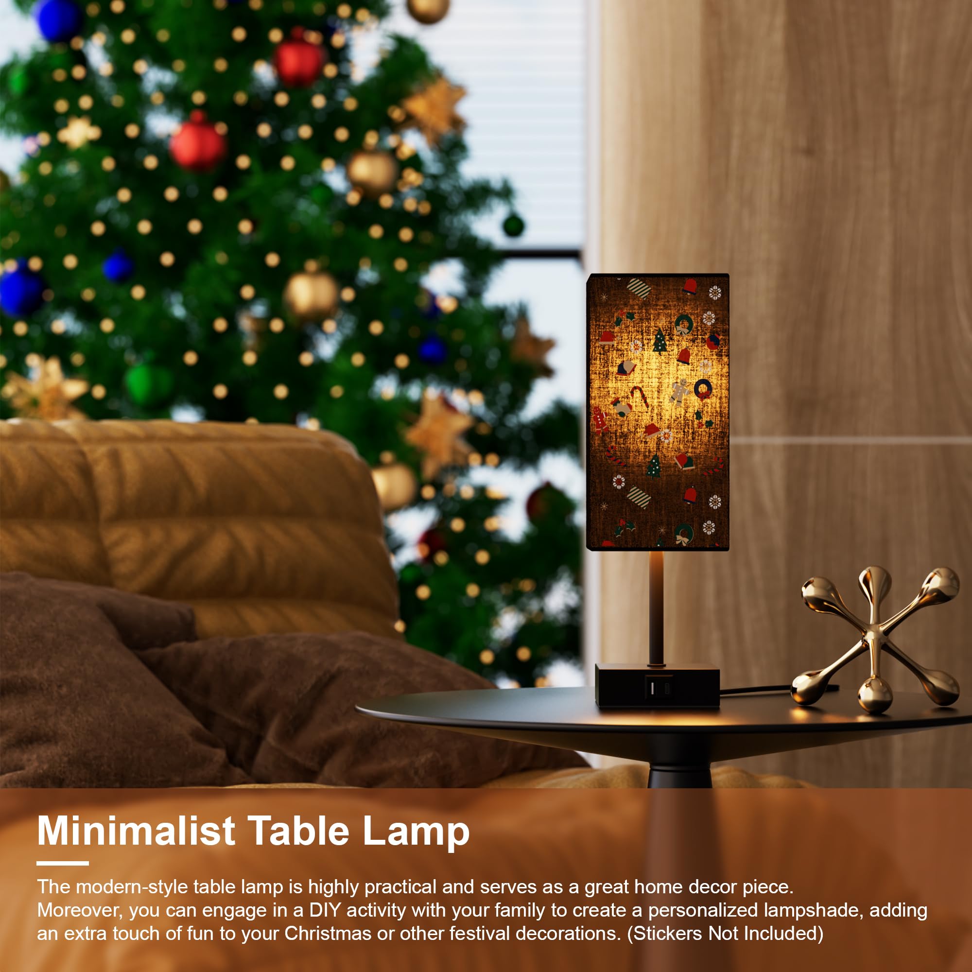 Sailstar lámpara colocada en mesita de noche creando ambiente acogedor