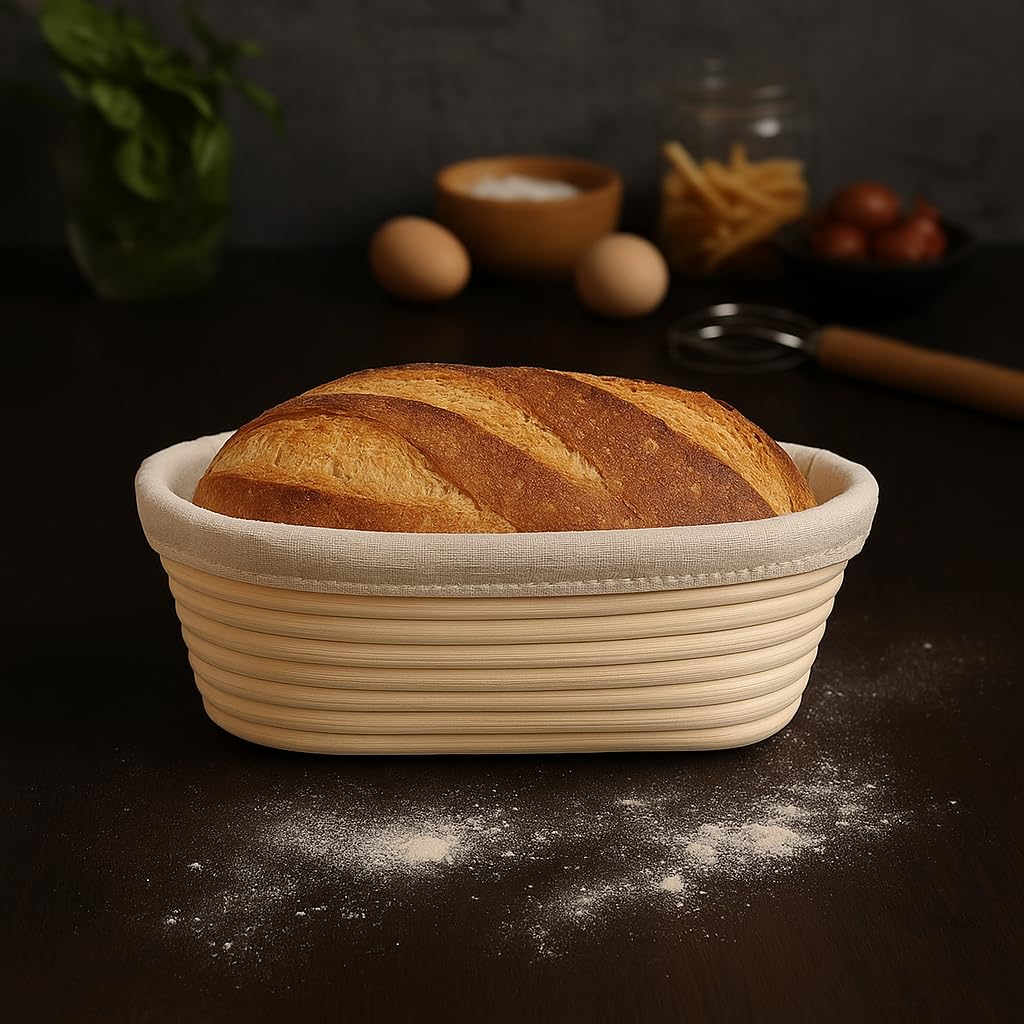 Saint Germain Bakery banneton con masa en fermentación demostrando buena retención de forma