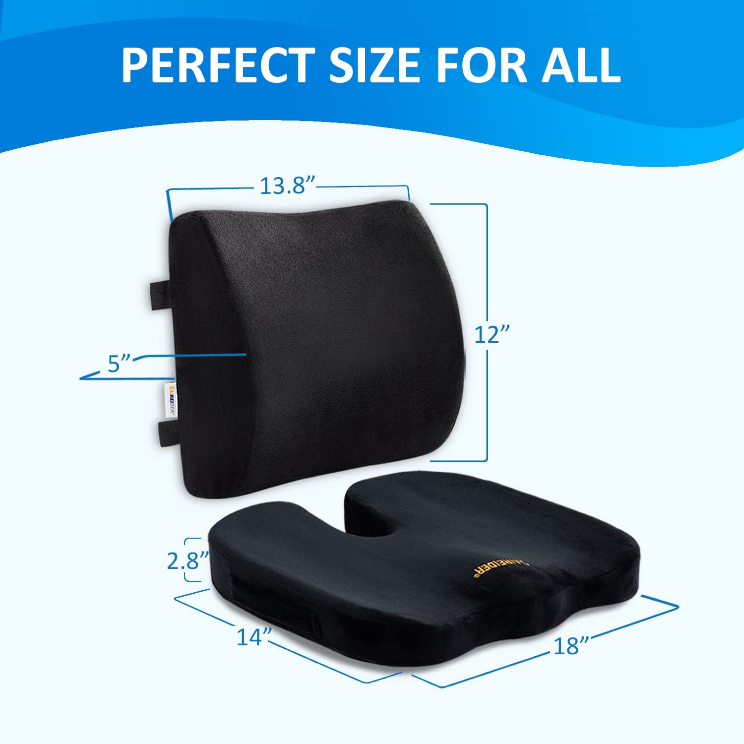 SAIREIDER funda removible con cremallera, limpieza práctica y rápida