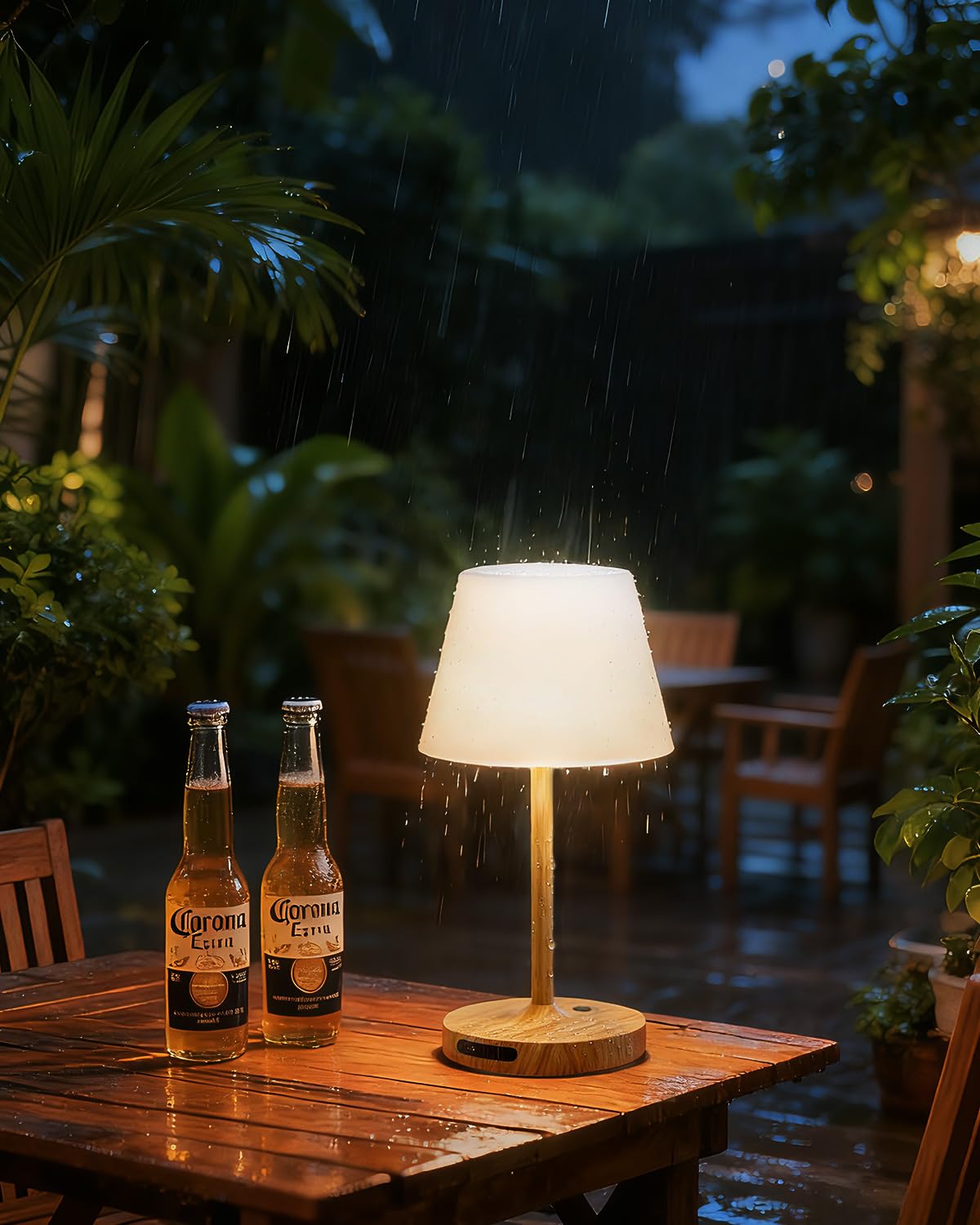 SAIWEYA iluminación ambiente en terraza perfecta para reuniones nocturnas