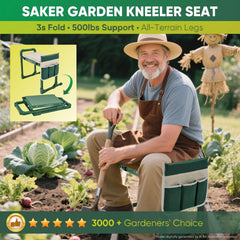 Saker closeup of thick waterproof Oxford cushion for comfortable kneeling