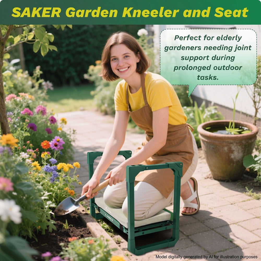 Saker EVA kneeler pad texture closeup for added joint cushioning