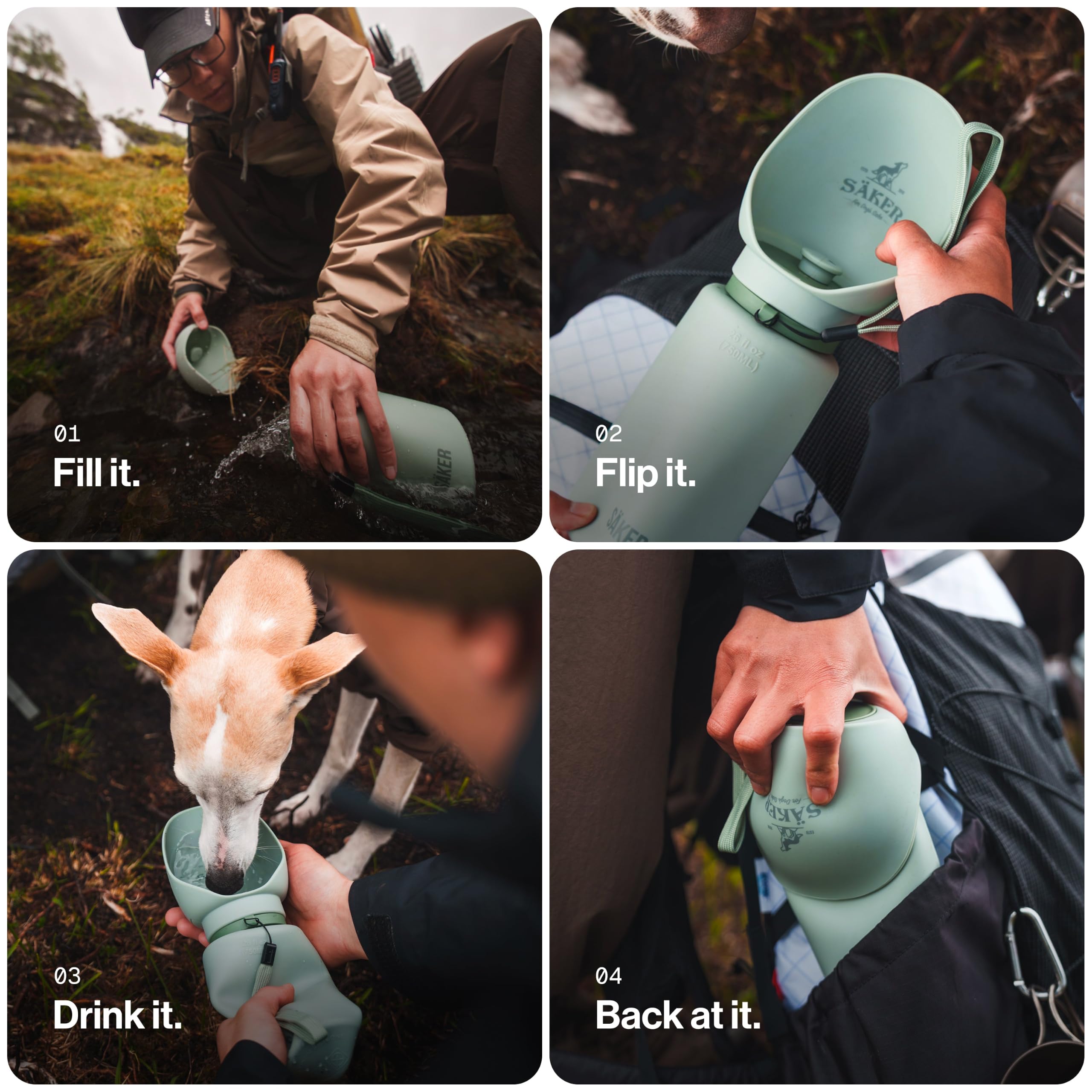 SÄKER Slurpy Sack boca ancha para llenar con agua y cubitos con comodidad