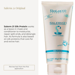 SALERM primer plano de textura cremosa que hidrata y facilita peinar