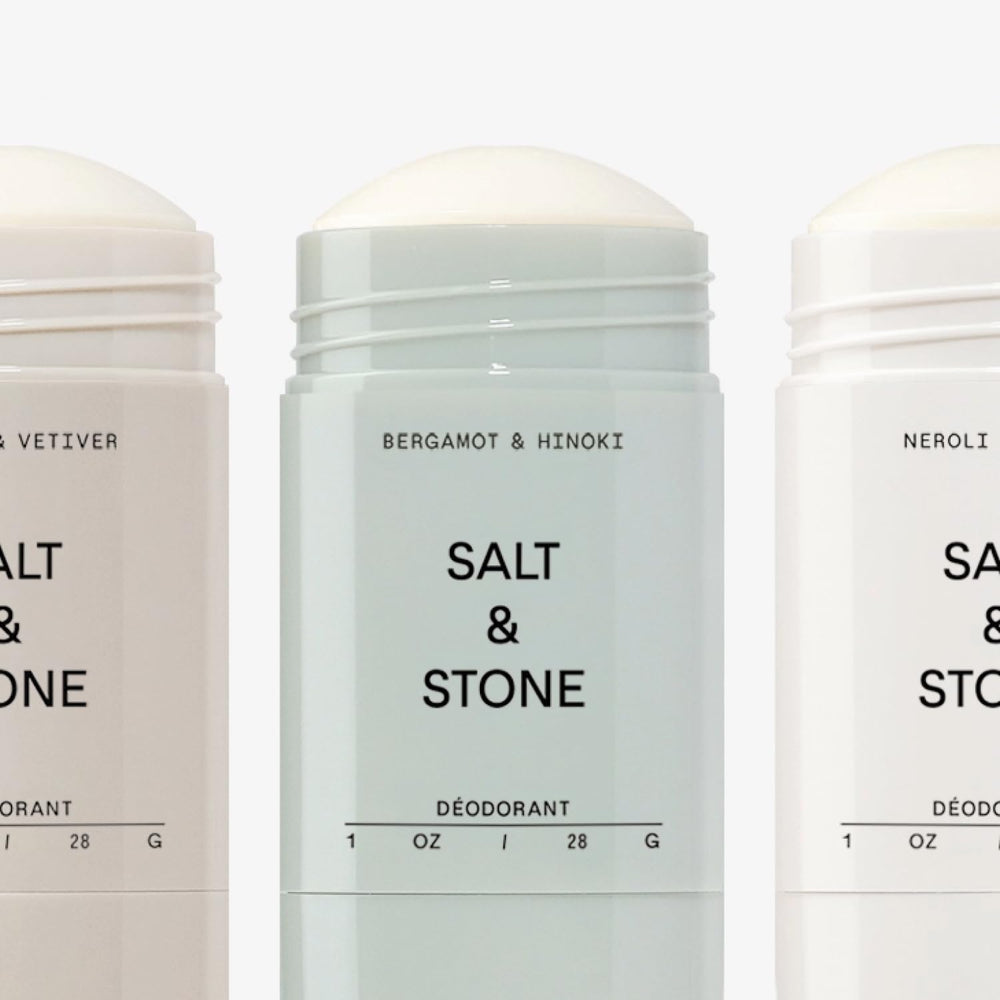 Salt & Stone Bergamot & Hinoki stick in outdoor setting for active freshness