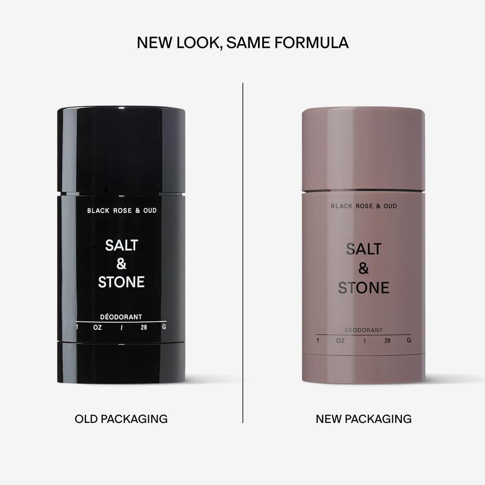 Salt & Stone stick inside travel toiletry bag highlighting portability benefit