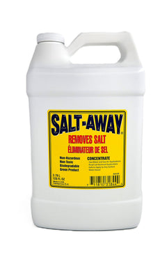 Salt-Away front label on gallon container showing product name and purpose