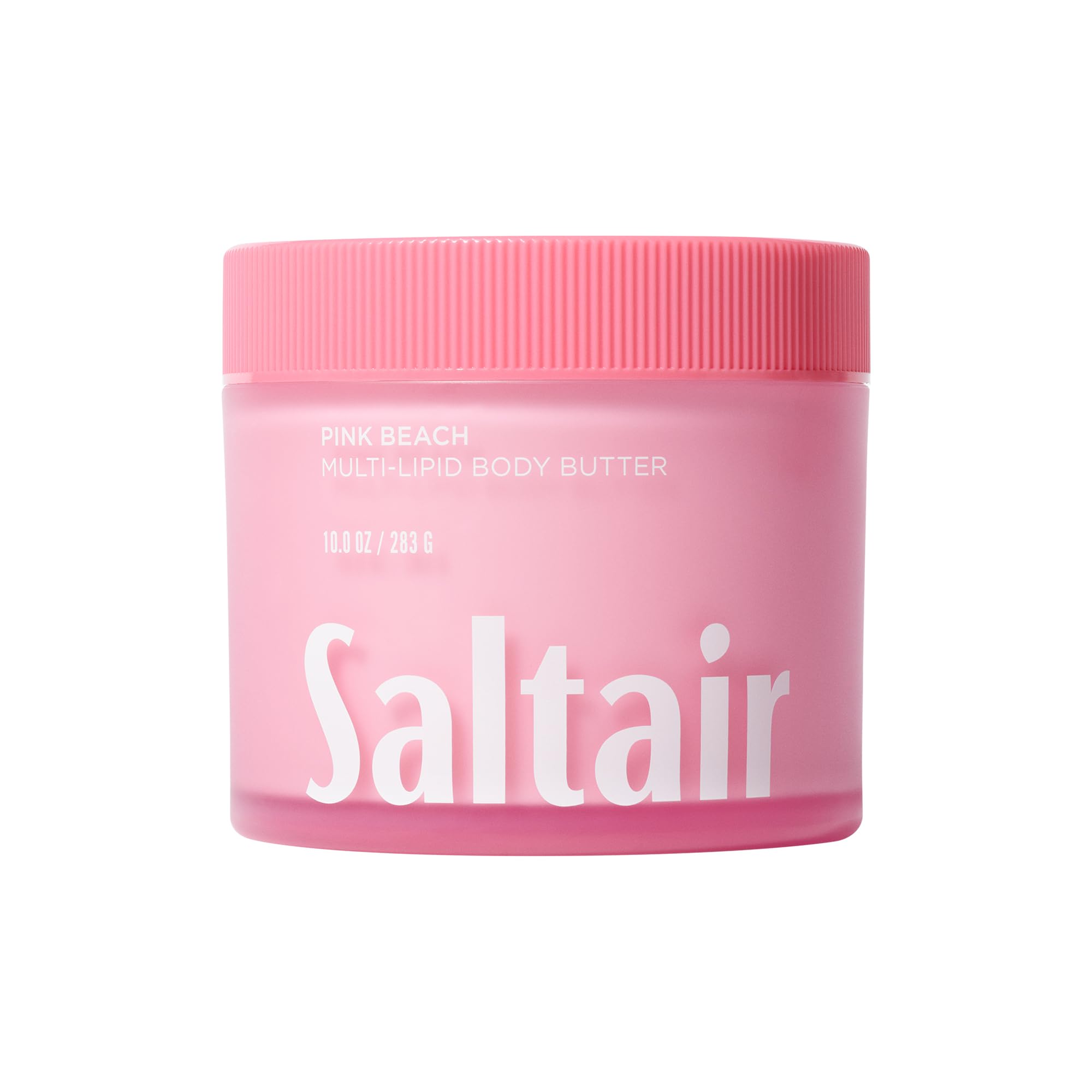 Saltair vista frontal del envase Pink Beach, diseño claro y atractivo