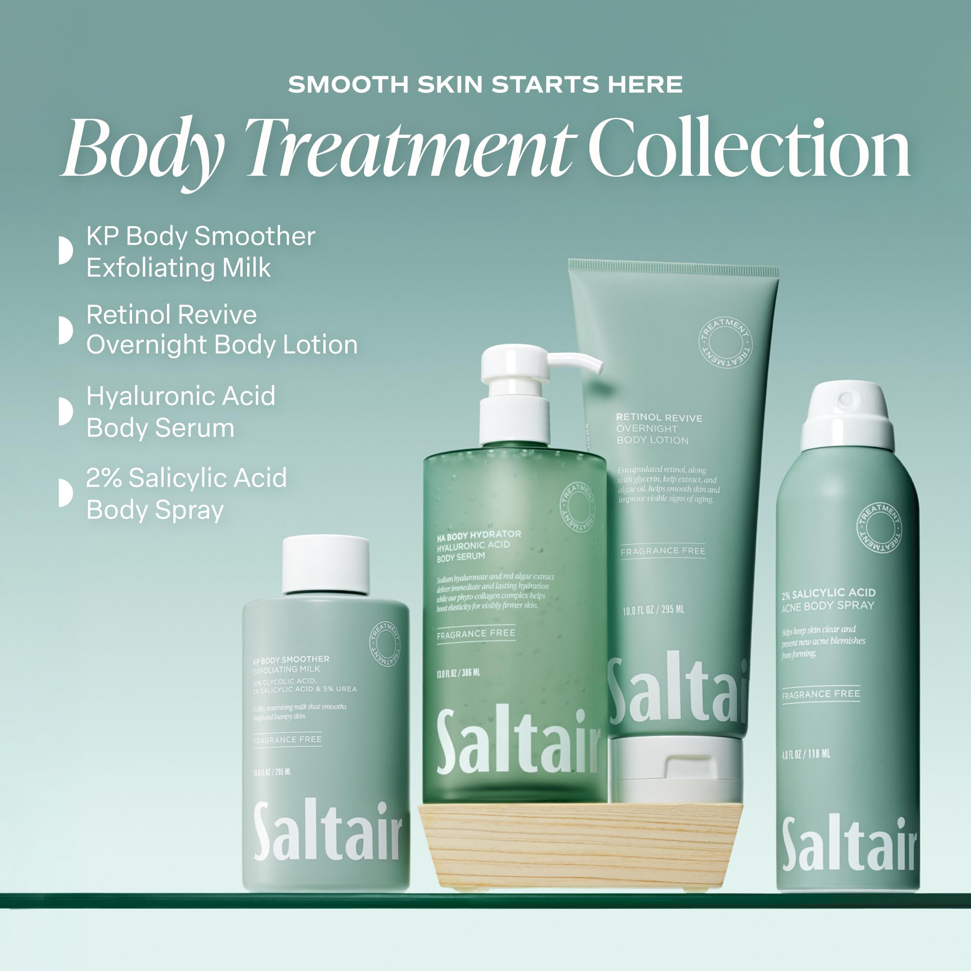 Saltair KP primer plano de etiqueta con ingredientes clave