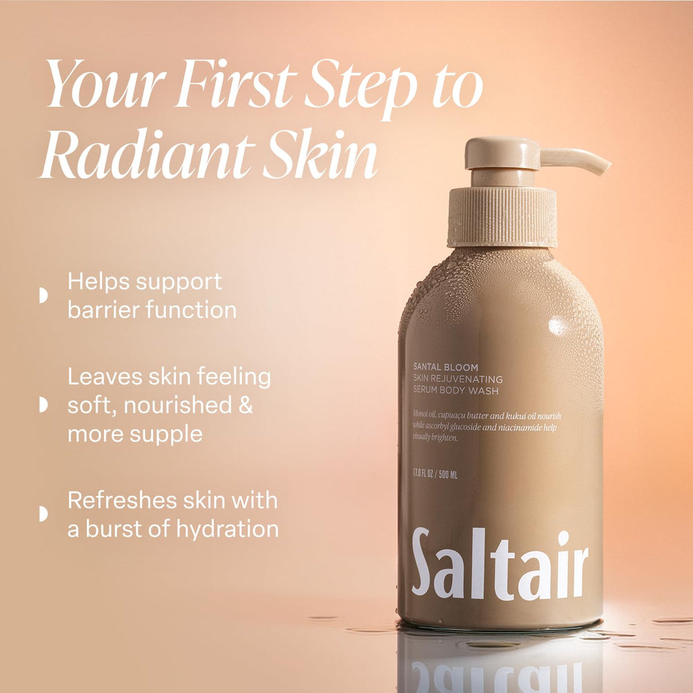 Saltair pump nozzle close-up demonstrating convenient, controlled product dispensing