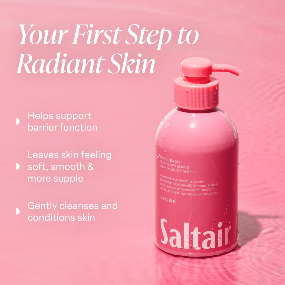 Saltair creamy lather texture on hand showing hydrating, non-greasy suds