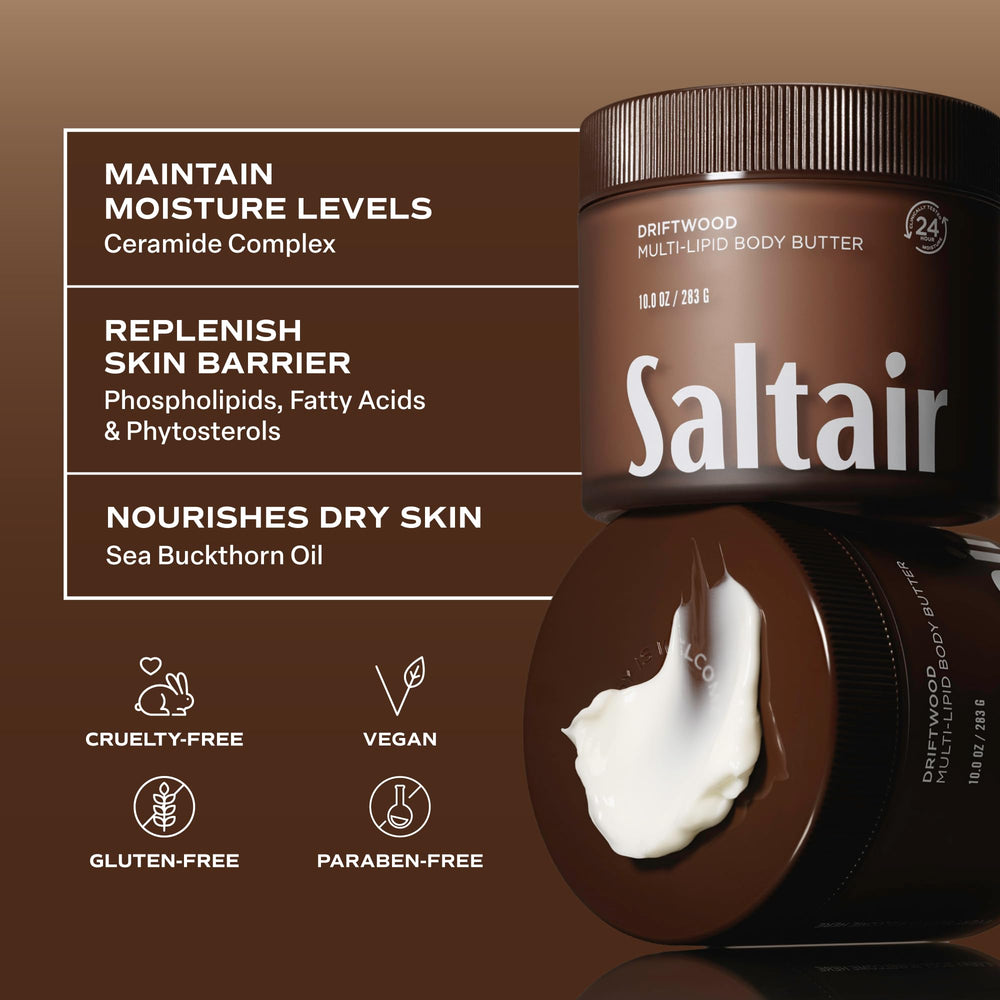 Saltair envase abierto mostrando color y consistencia rica de la crema