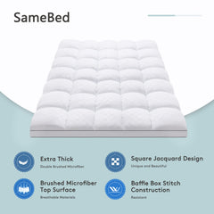 SameBed textura de microfibra 400TC, superficie transpirable y suave al tacto