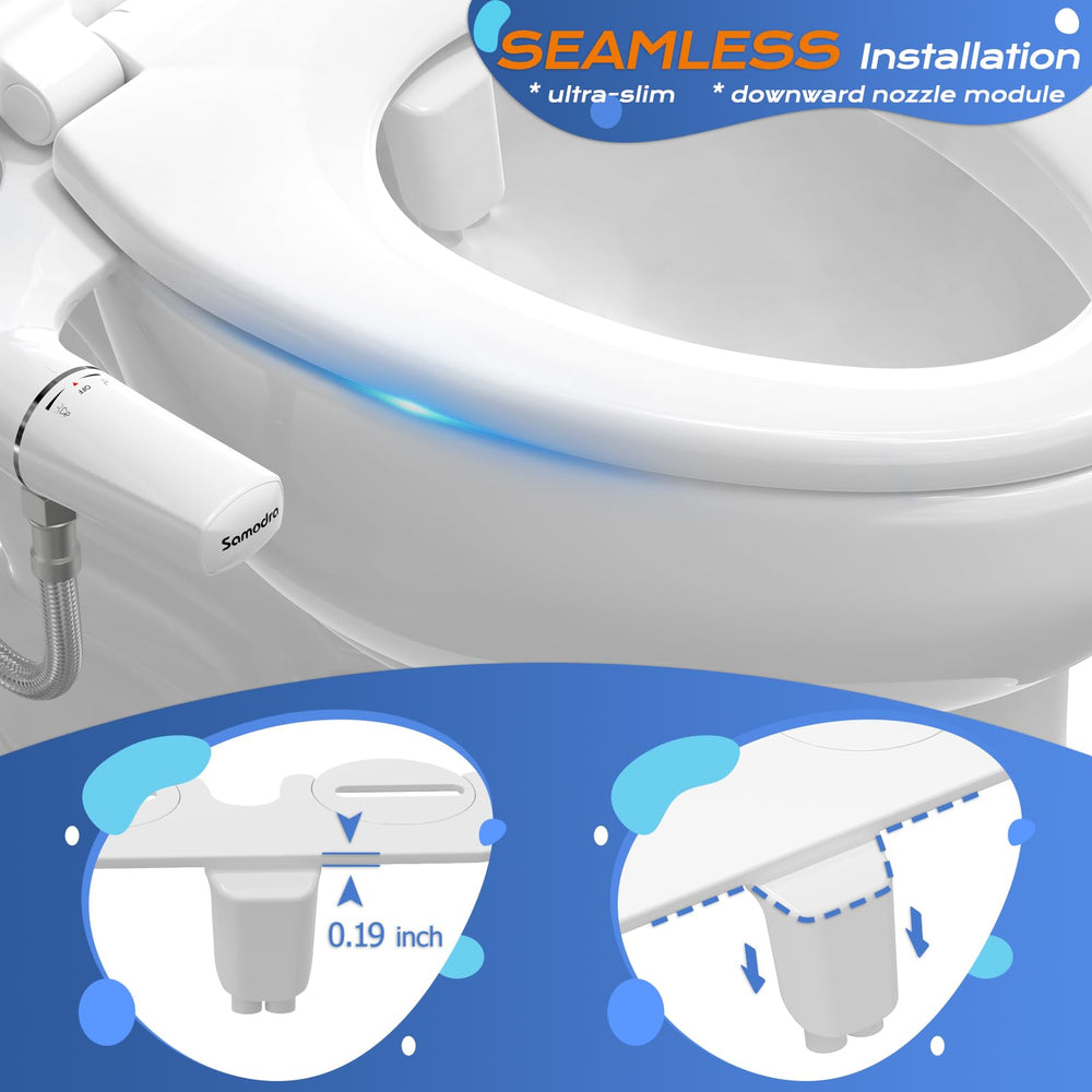 SAMODRA dual nozzles close detail showing frontal and rear wash precision
