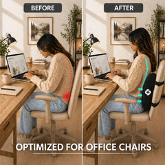 Samsonite side profile of lumbar cushion demonstrating contour fit