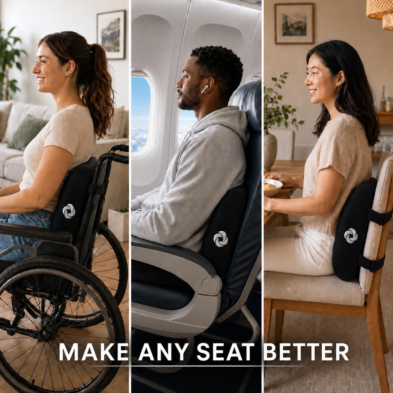 Samsonite ventilated mesh cover detail promoting airflow and cooler sitting