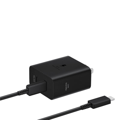 Samsung cable USB-C 5A incluido junto al adaptador para cargas rápidas