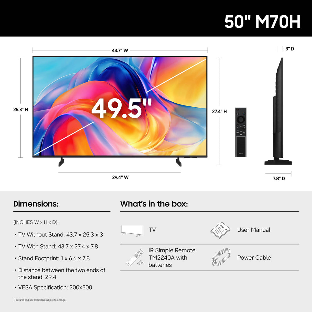 Samsung M70H perfil lateral mostrando diseño delgado y acabado elegante