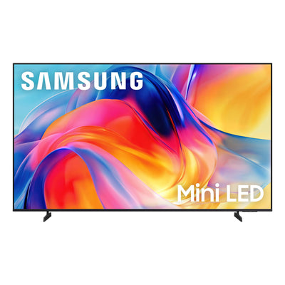 Samsung M70H frontal con pantalla 4K brillante y contraste profundo