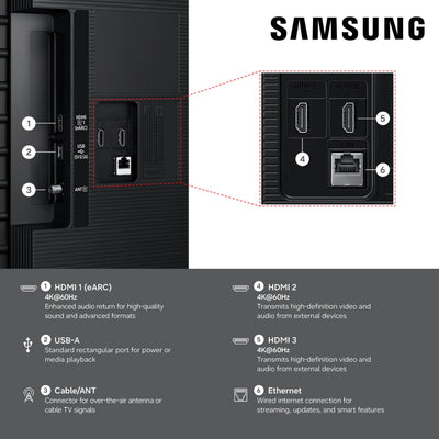 Samsung U8000H screen closeup texture showing crisp 4K detail and enhanced color accuracy