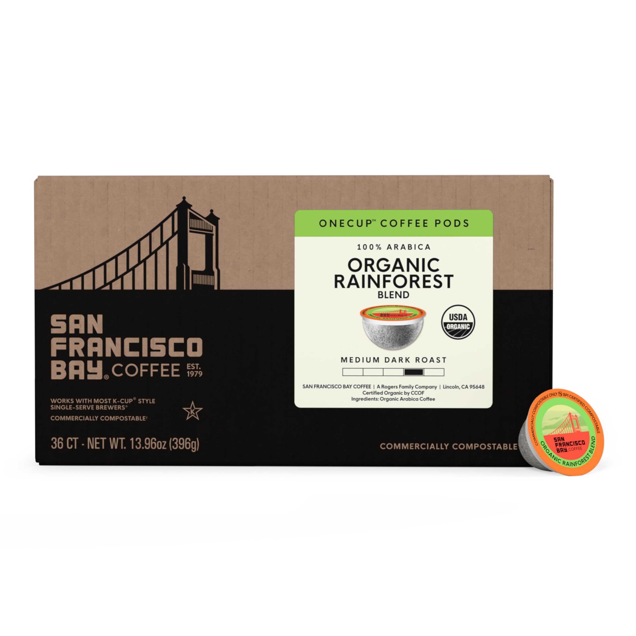 San Francisco Bay coffee pouring from brewer into mug showing rich color and aroma