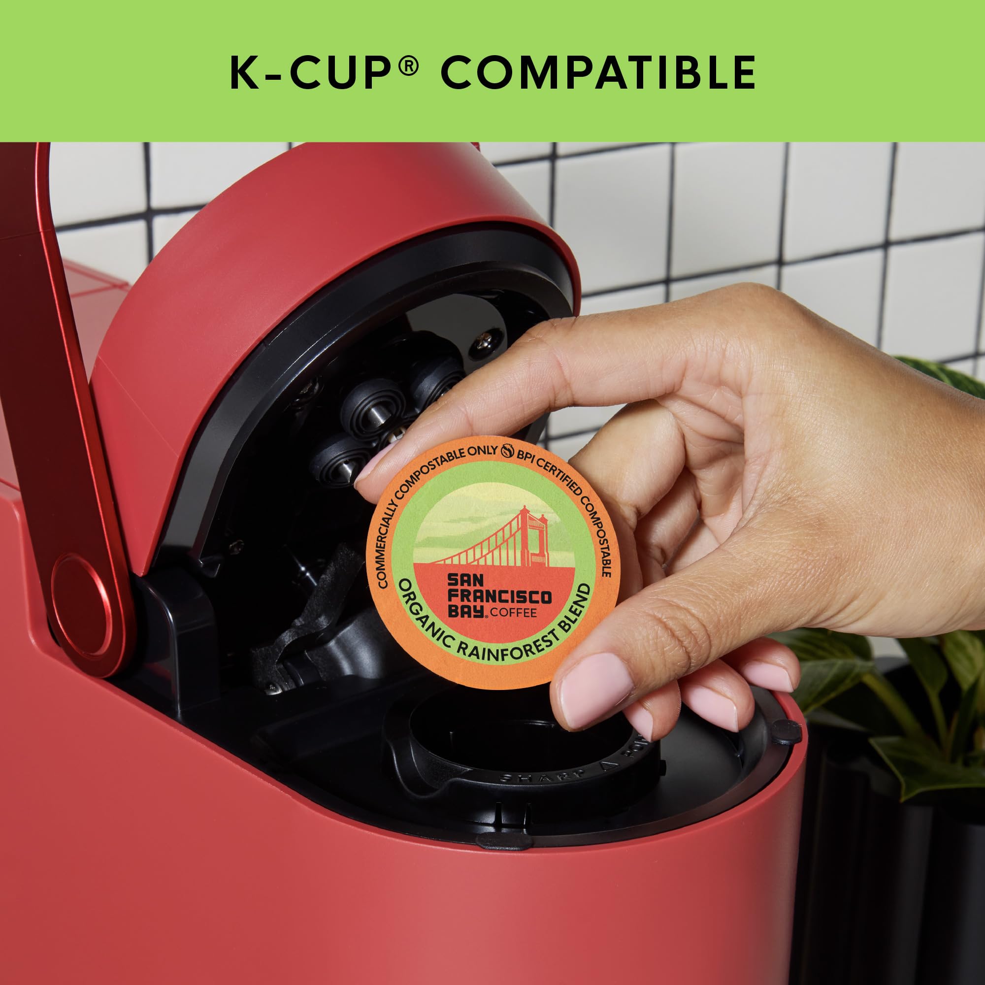 San Francisco Bay compostable certification label on box for eco-friendly disposal