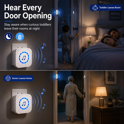 SanJie sensor colocado en puerta de habitación para vigilancia infantil