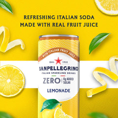 Sanpellegrino etiqueta lateral con información y ventaja sin azúcar