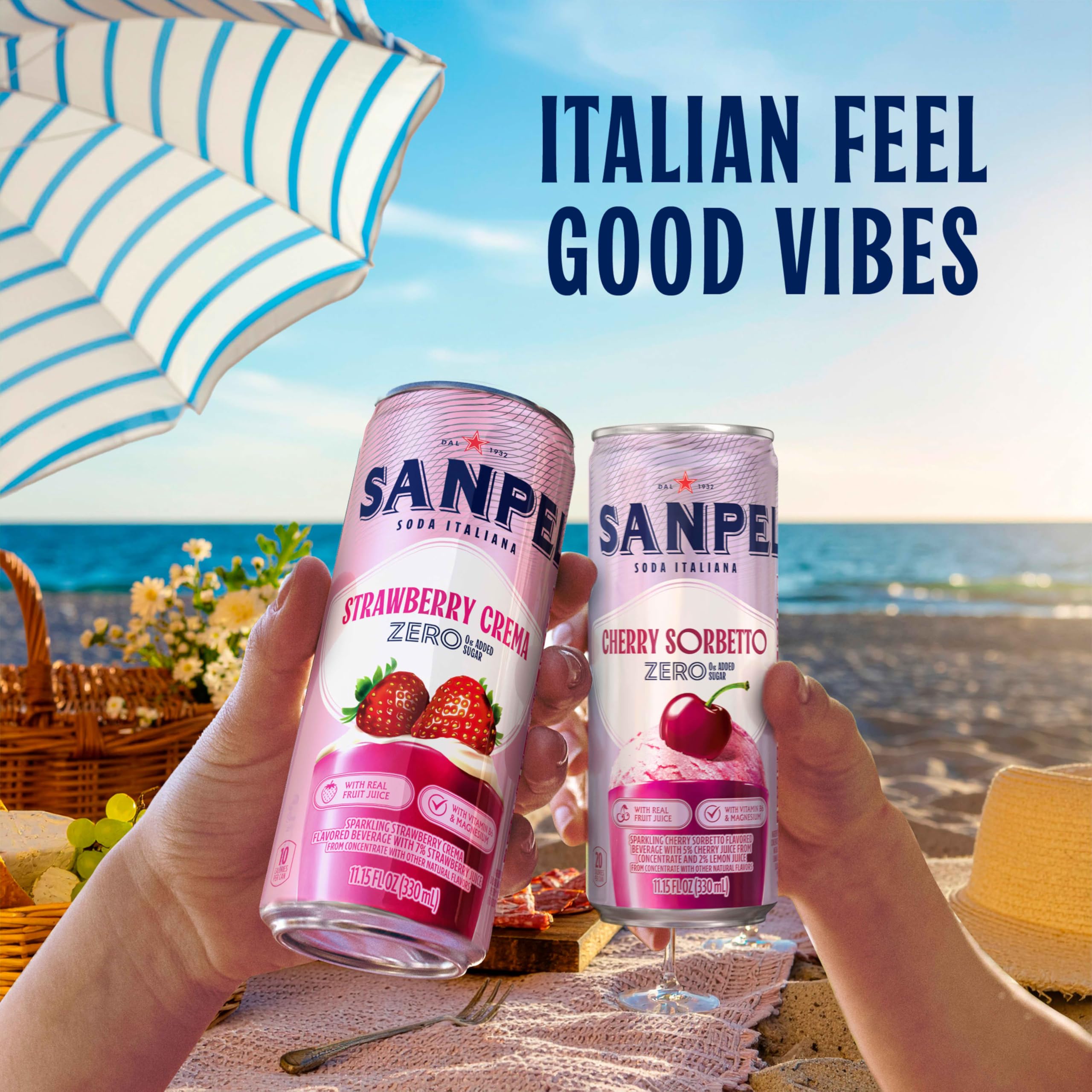 Sanpellegrino servido en vaso con hielo para una refrescancia inmediata