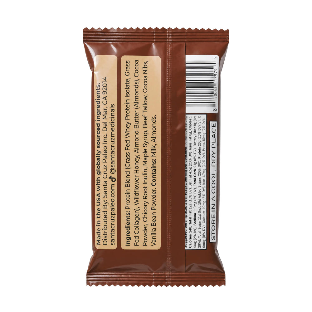 Santa Cruz Paleo ingredients display with honey and peanuts highlighting natural-sweetness benefit