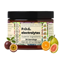 Santa Cruz Paleo front packaging showing P.O.G. flavor and benefits