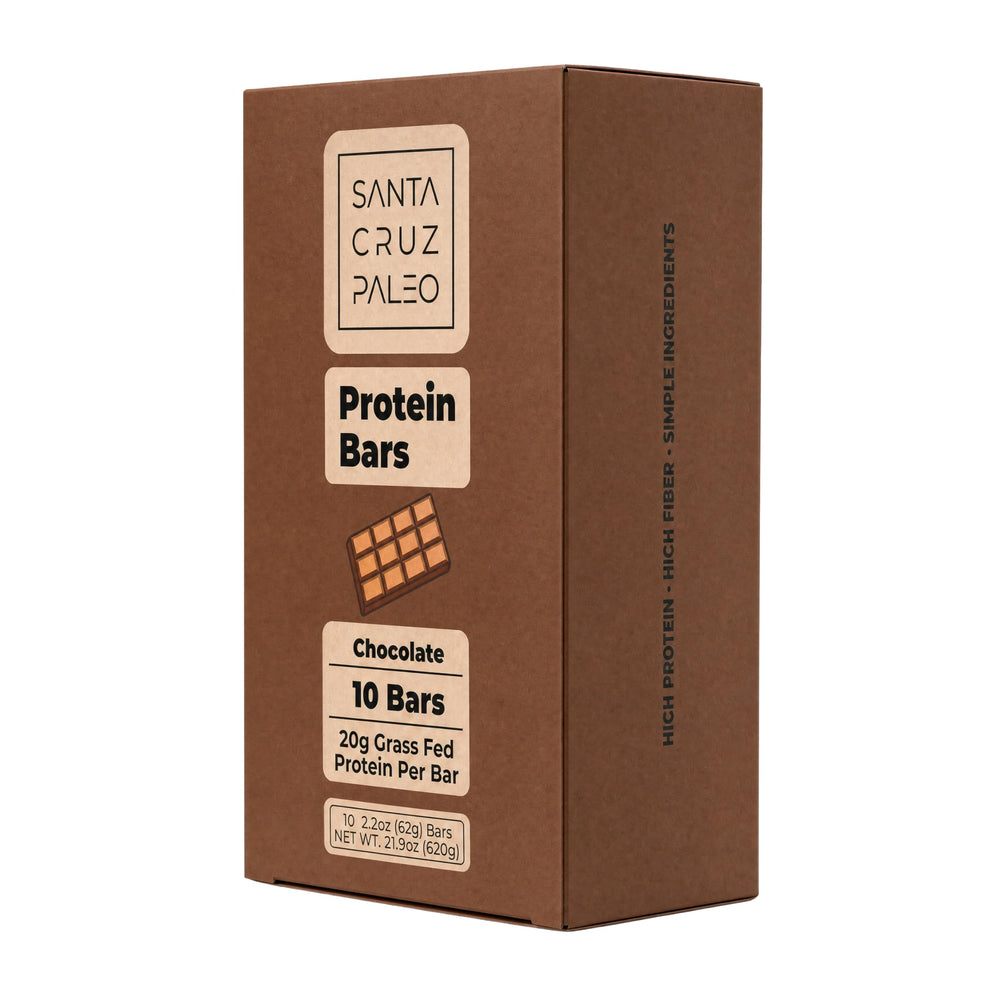 Santa Cruz Paleo bar in hand for portion scale and convenient, on-the-go refueling benefit