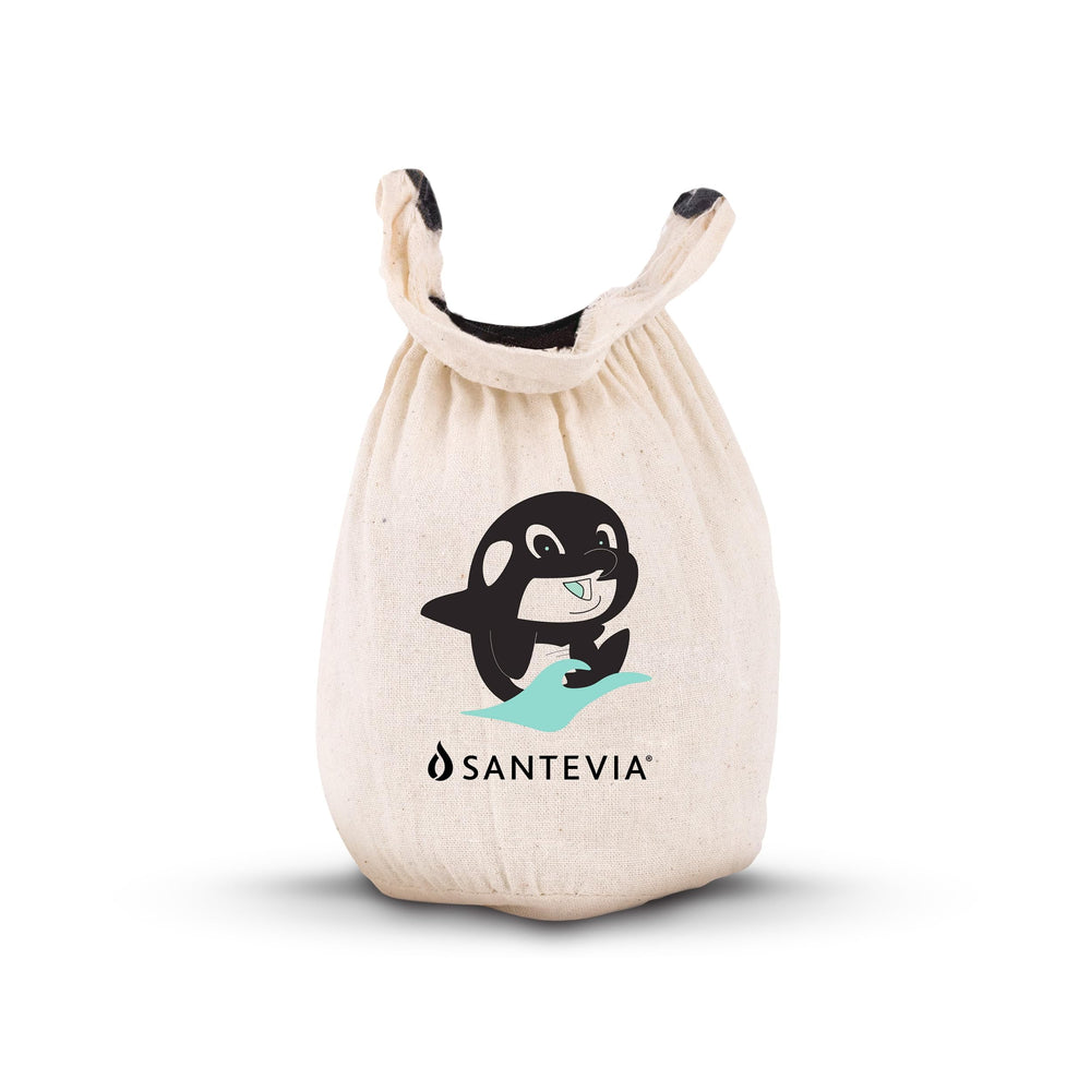 Santevia front packaging showing filter and benefits for gentler baths