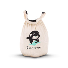 Santevia front packaging showing filter and benefits for gentler baths