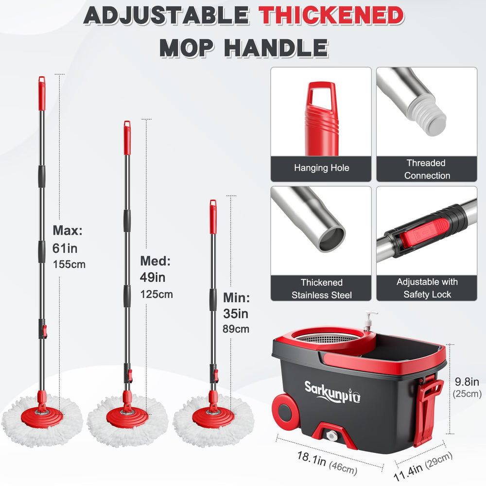 Sarkunpio stainless-steel wringer close-up illustrating durable long-life construction