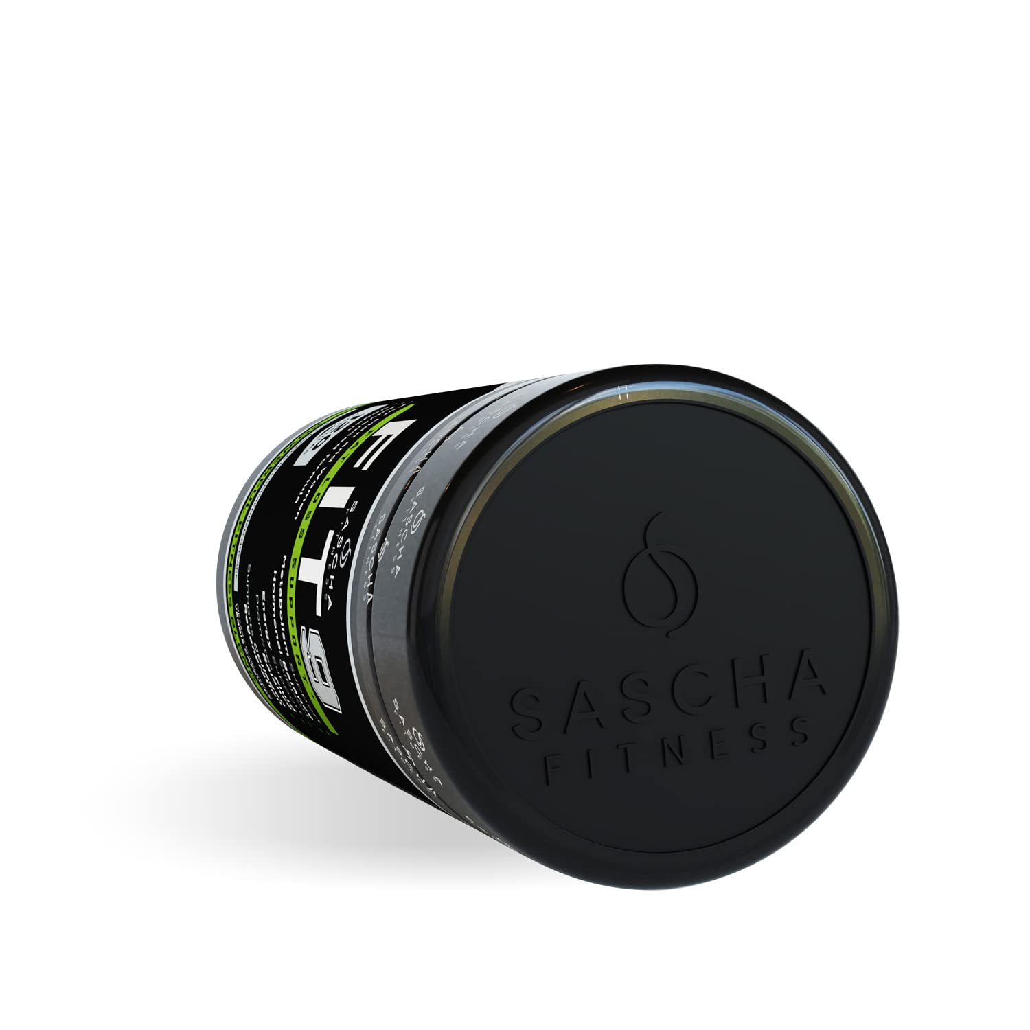 Sascha Fitness cápsula junto a moneda para escala de tamaño