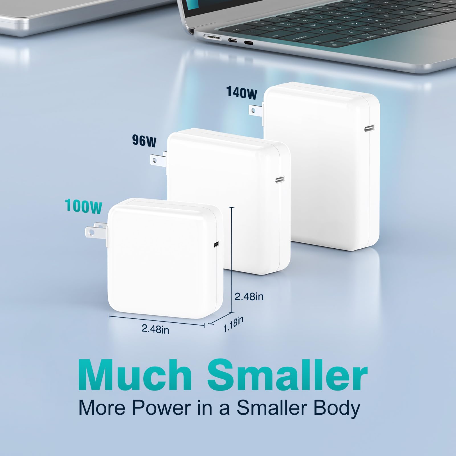 SATURNDOCK comparativa tamaño más pequeño que cargadores originales, más portátil