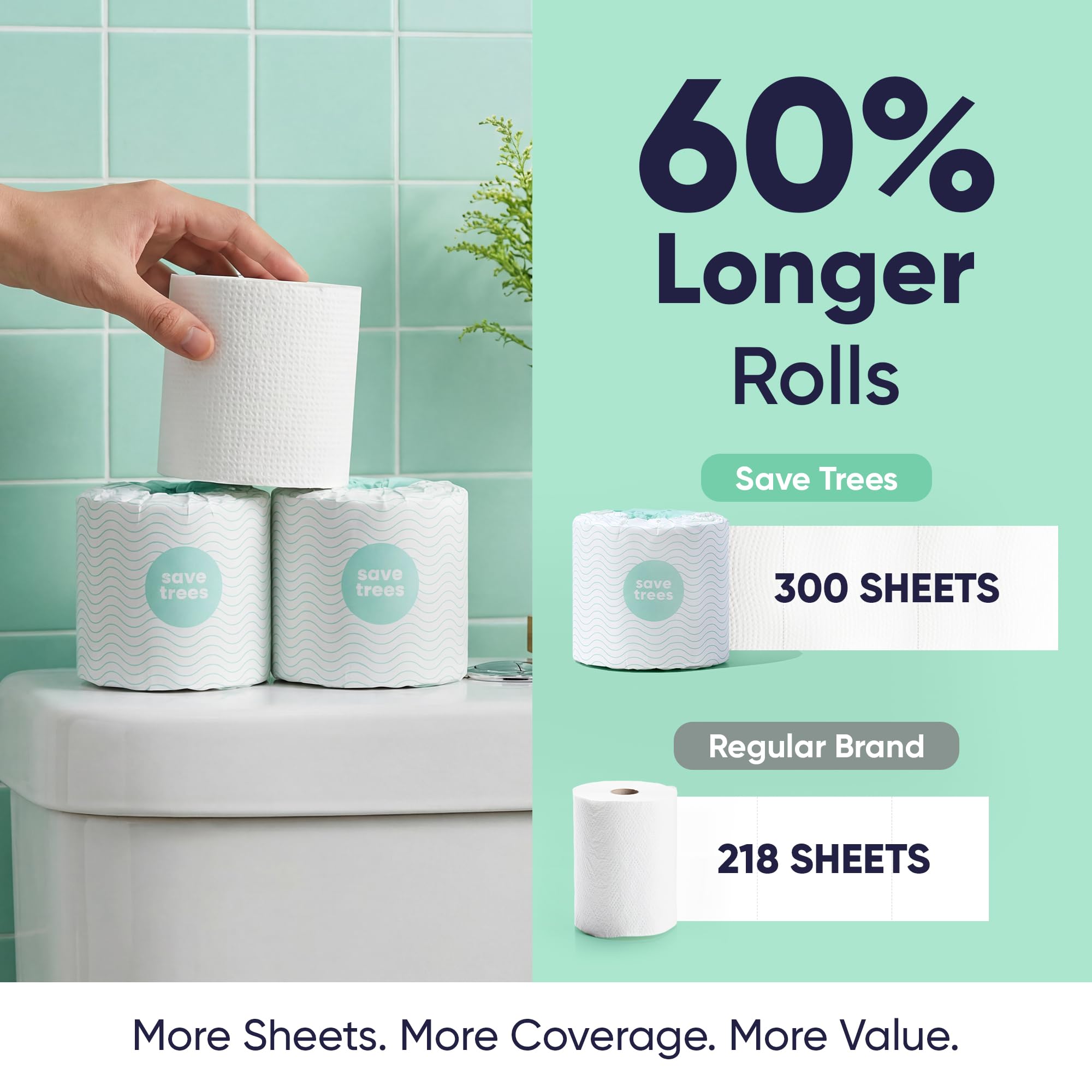 Save Trees bathroom lifestyle setup demonstrating tidy storage