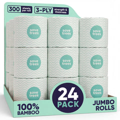 Save Trees front packaging showing 24 rolls and eco benefits