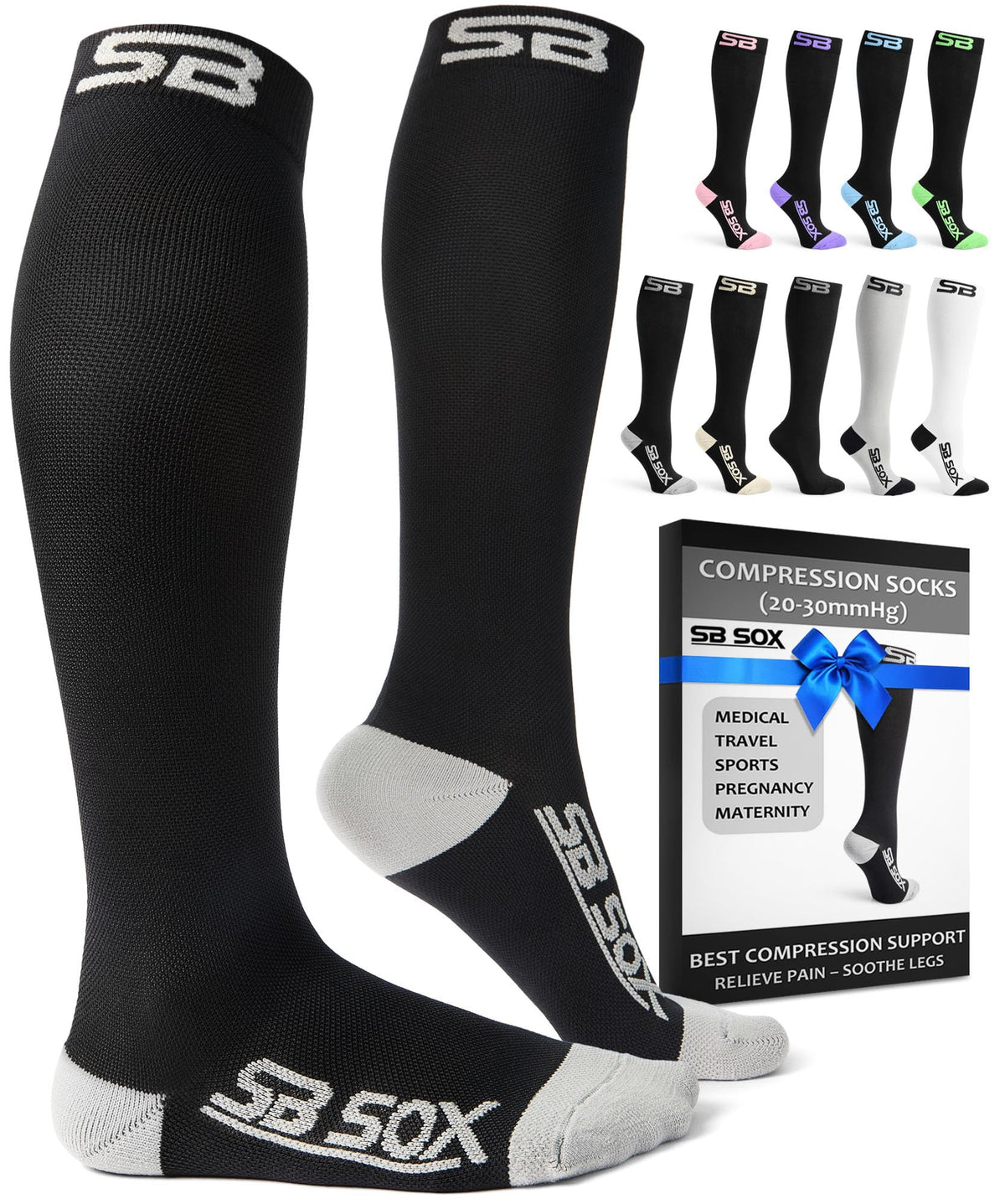 SB SOX empaque frontal mostrando diseño y tallaje, práctico para elegir