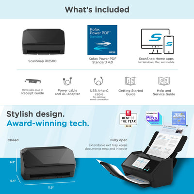 ScanSnap iX2500 lifestyle desk setup boosting productivity in a home office