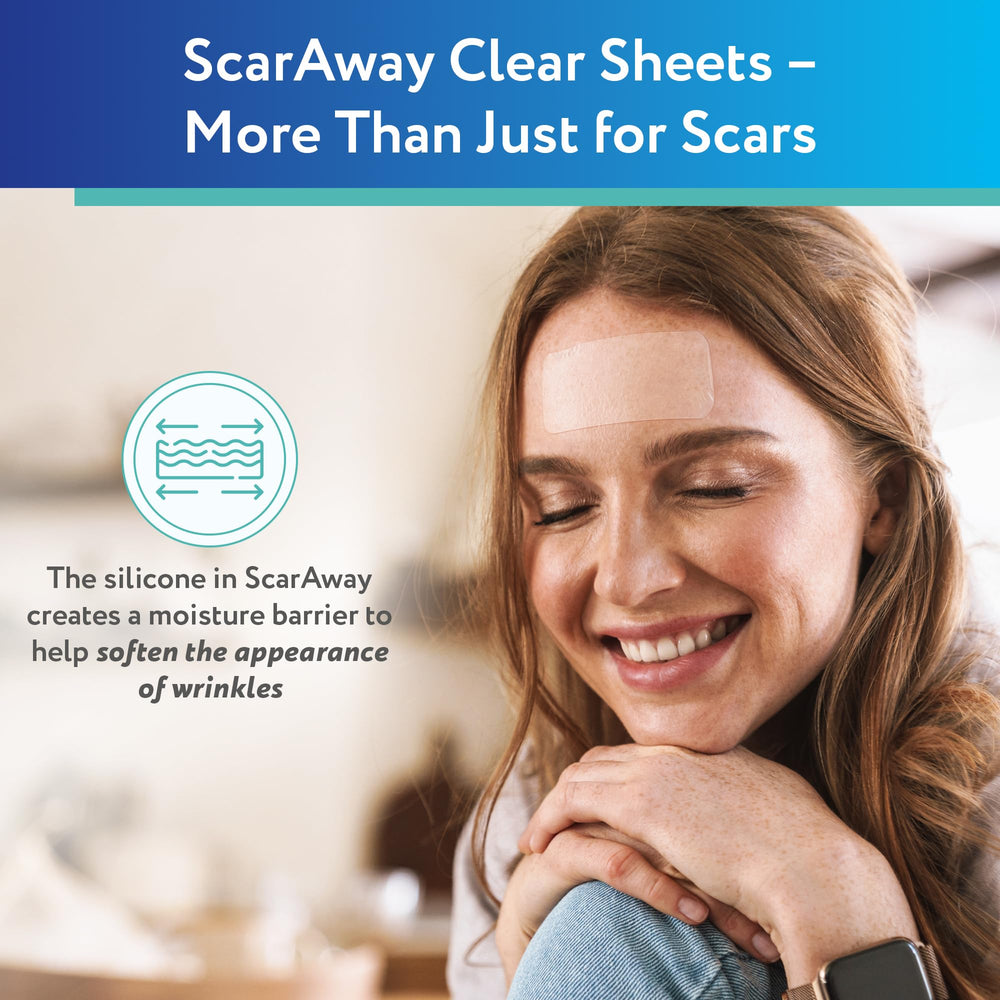 ScarAway trimmed sheet cut to fit small scar areas for targeted coverage