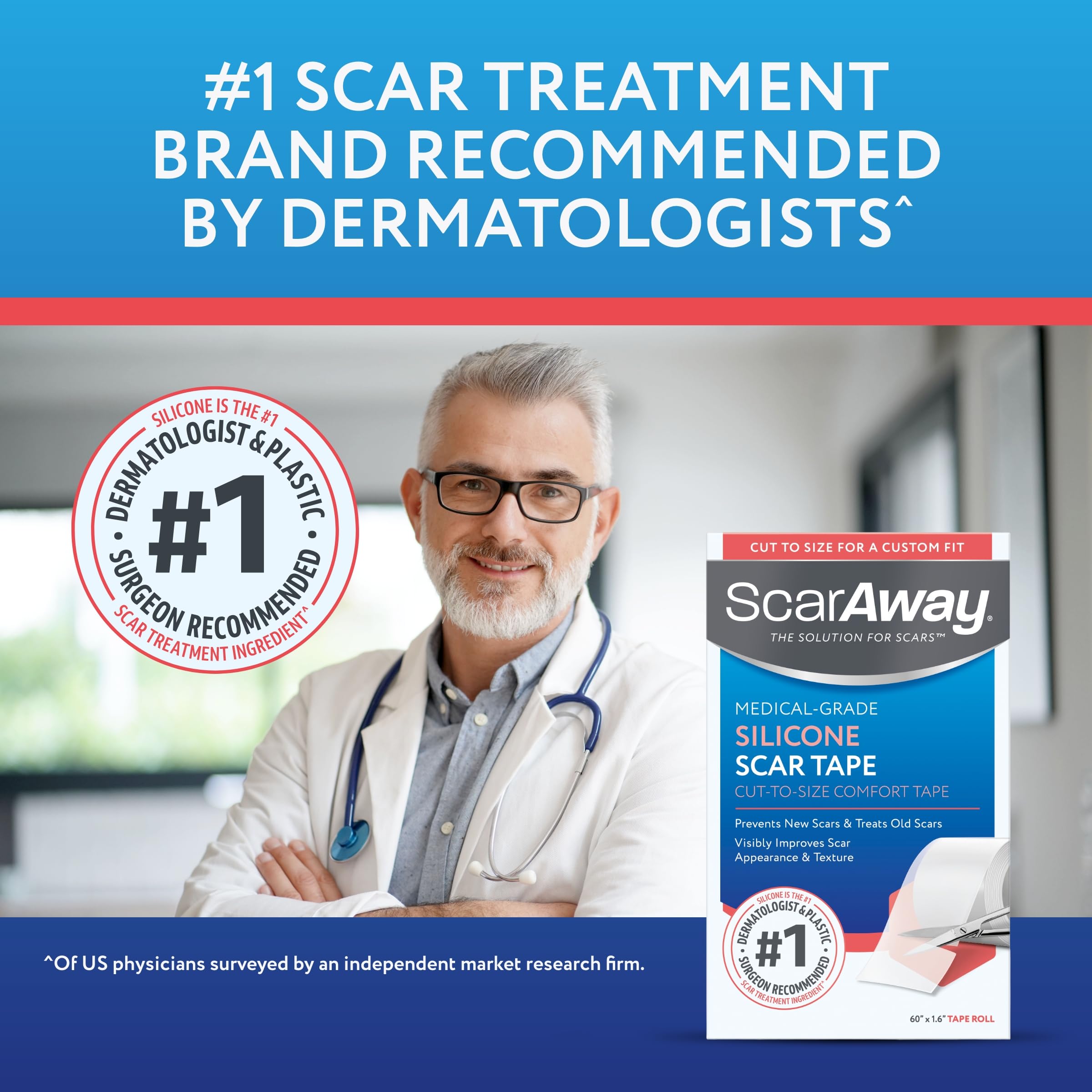ScarAway detalle de textura de silicona que aporta comodidad y flexibilidad