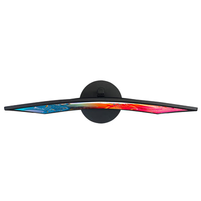 Sceptre in gaming desk setup with built-in speakers providing convenient sound for gameplay