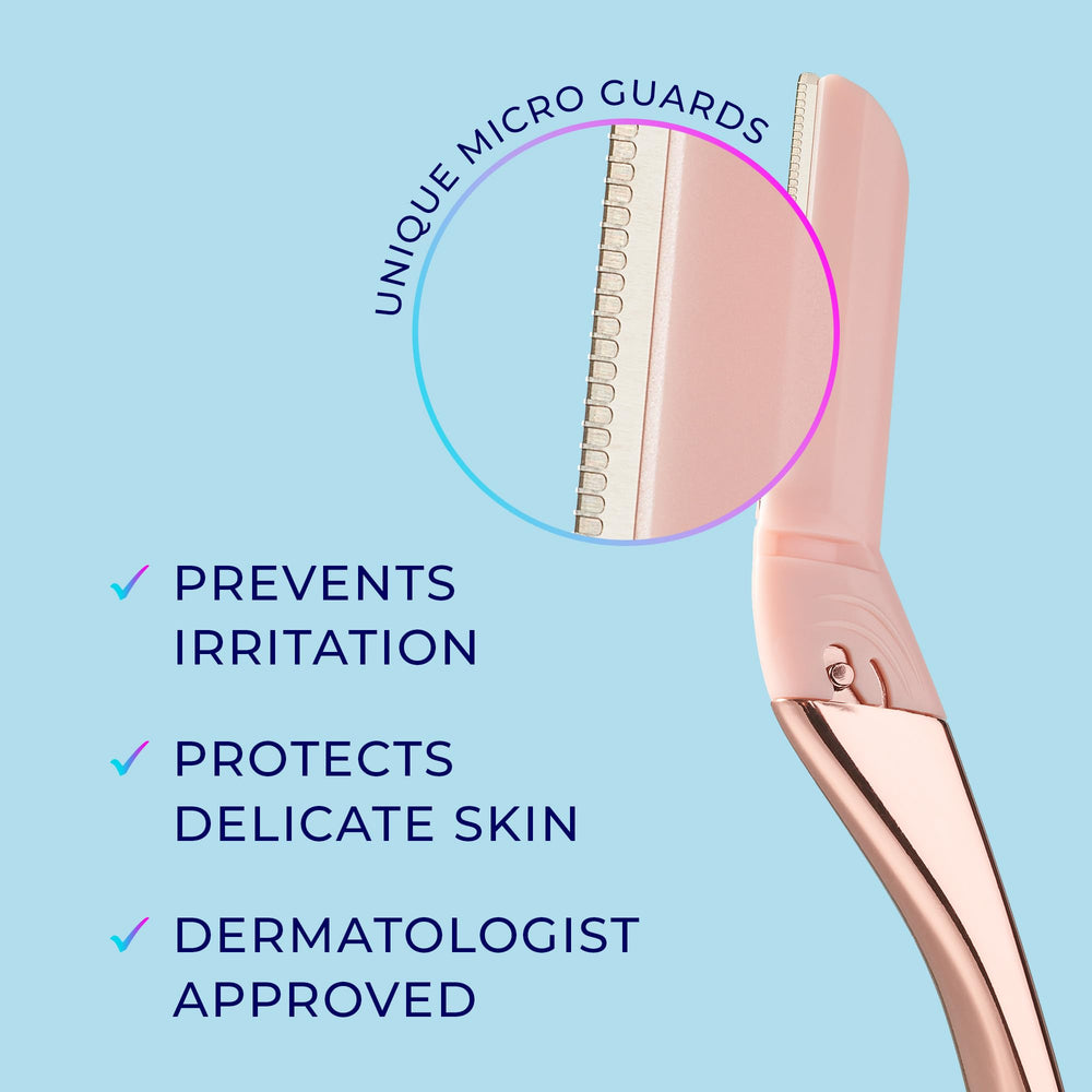 Schick Hydro Silk herramienta en uso sobre mejilla para textura más suave
